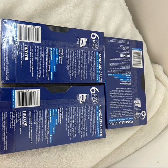 Maxell Video Cassette VHS T-120 6HRS Tapes NWT 3PC Bundle - Picture 8 of 13